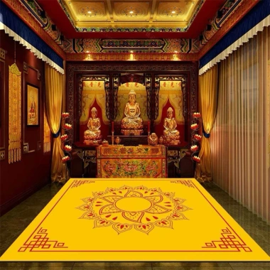 Tham nì li Bali cao cấp hoạ tiết 5D cho phòng thờ - Giá chỉ 270.000 VND, giảm 59.400 VND