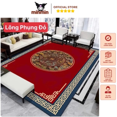 Thảm nỉ lì Bali phòng khách - Chống trơn trượt, size 2x3m/1.6x2.3m, 177.700 VND