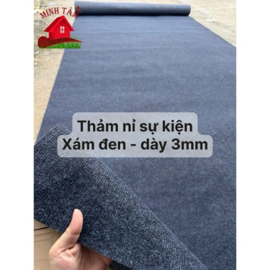 Thảm nỉ sự kiện Đen COMBO 10m2 dày 3mm - Giá ưu đãi 250.000₫ 4 Thảm nỉ sự kiện Đen COMBO 10m2 dày 3mm - Giá ưu đãi 250.000₫ 4