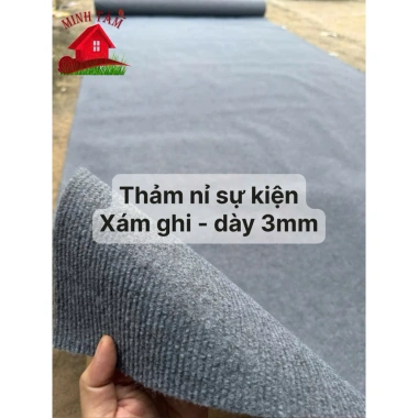 Thảm nỉ sự kiện Đen COMBO 10m2 dày 3mm - Giá ưu đãi 250.000₫