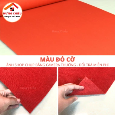 Thảm nỉ trài 3mm trơn - Lót sàn, trang trí nhà, sự kiện, sân khấu, hội nghị - Giá 35.000đ - Hưng Chiếu