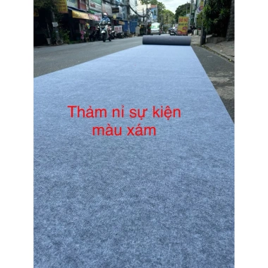 Thảm nỉ xám Combo 10m2 2x5m - Trải sự kiện, văn phòng, sân khấu, giá chỉ 240.000