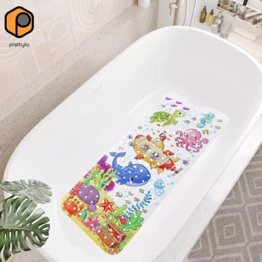 Thảm tắm bé chống trơn trượt động vật biển - Giặt được, cốc hút, hoạt hình