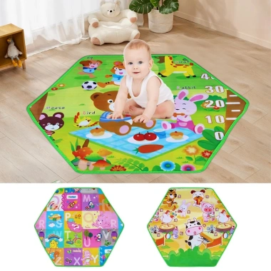 Thảm tập bò bé hình lục giác - Chống trượt, chống thấm, Giá ưu đãi 133.100đ
