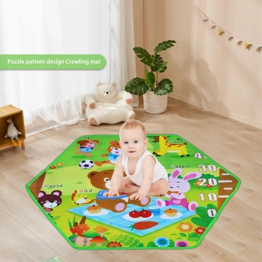Thảm tập bò bé hình lục giác - Chống trượt, chống thấm, Giá ưu đãi 133.100đ