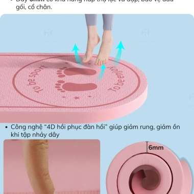 Thảm tập thể thao Yoga & Nhảy dây, chống trượt, giảm còn 149.000₫ (giá gốc 183.270₫)