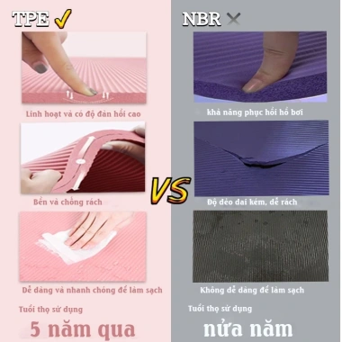 Thảm tập yoga dày chống trượt - Phù hợp tập thể dục, nhảy, giảm còn 199.000 VND