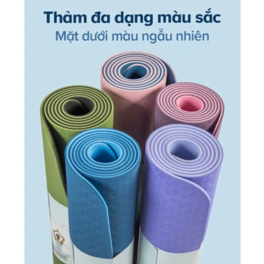 Thảm tập yoga, gym TPE 6mm/8mm 2 lớp cao cấp chống trơn trượt - HGHOME, chỉ 79.000₫ 3 Thảm tập yoga, gym TPE 6mm/8mm 2 lớp cao cấp chống trơn trượt - HGHOME, chỉ 79.000₫ 3