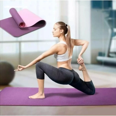 Thảm tập Yoga TPE 2 lớp dày 0.6cm – Cao cấp, không trơn, chống thấm, nhiều màu, chỉ 99.000₫