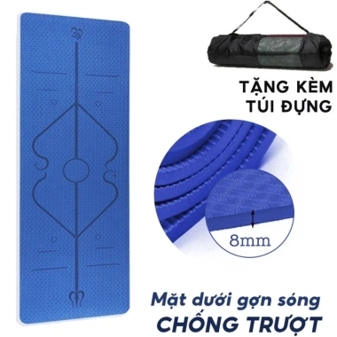 Thảm Tập Yoga TPE GUROSS Định Tuyến Chống Trượt - Tặng Túi Đựng, Giá 230.000 VND