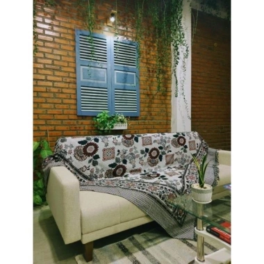 Thảm thổ cẩm vintage hình hướng dương 1m9×2m3 - Giá chỉ 105.000 VNĐ
