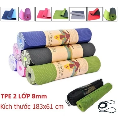 Thảm TPE 2 Lớp 8mm T82 - Chống Trơn, Không Mùi, Dùng Tập Gym và Yoga, Giá 130k 10 Thảm TPE 2 Lớp 8mm T82 - Chống Trơn, Không Mùi, Dùng Tập Gym và Yoga, Giá 130k 10