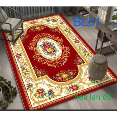 Thảm trải sàn 2x3m nỉ lì họa tiết in 5D không phai, dày 3-4 li, mặt sau bi cao su chống trượt Giá 288.850 VND