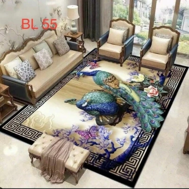 Thảm trải sàn 2x3m nỉ lì họa tiết in 5D không phai, dày 3-4 li, mặt sau bi cao su chống trượt Giá 288.850 VND