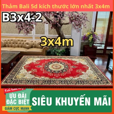 Thảm trải sàn Bali 3x4m phòng khách - Siêu mềm, sang trọng, giá giảm 1.289.000₫