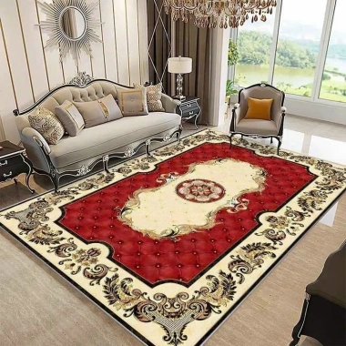 Thảm trải sàn Bali 5D hiện đại mẫu con hoang gia xanh 1.6x2.3 & 2x3m - Giá 149.000 VND