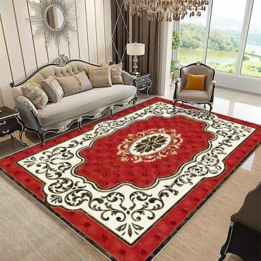 Thảm trải sàn Bali 5D hiện đại mẫu con hoang gia xanh 1.6x2.3 & 2x3m - Giá 149.000 VND