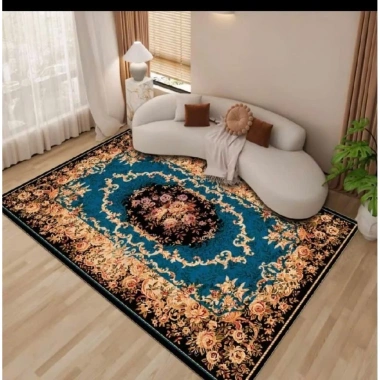 Thảm trải sàn Bali 5D hiện đại mẫu con hoang gia xanh 1.6x2.3 & 2x3m - Giá 149.000 VND