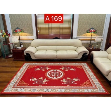 Thảm trải sàn Bali 5D hoa hồng đỏ hoàng gia - 1.6x2.3 & 2x3, giảm giá 159.000₫