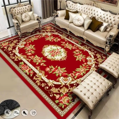 Thảm Trải Sàn Bali 5D Hoàng Gia Đỏ – Phòng Khách, Phòng Ngủ, Size 1.6x2.3/2x3, Giá giảm 139.000₫ 4