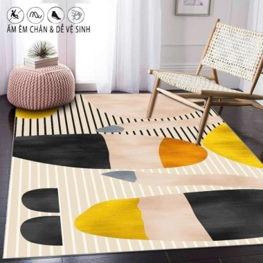 Thảm Trải Sàn Bali 5D kẻ ô hot 2.025 - Size 1.6x2.3 & 2x3, chỉ 159.000đ