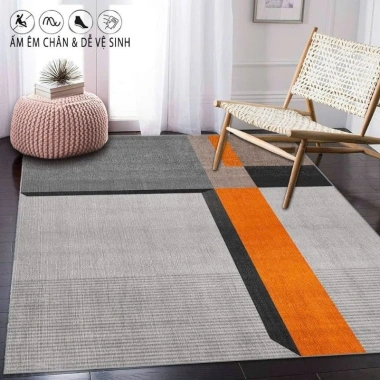 Thảm Trải Sàn Bali 5D kẻ ô hot 2.025 - Size 1.6x2.3 & 2x3, chỉ 159.000đ