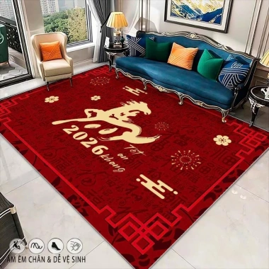 Thảm Trải Sàn Bali 5D mẫu Tết 2.026 - 1.6x2.3 & 2x2m, Giá chỉ 149.000₫, giảm tới 44.700₫