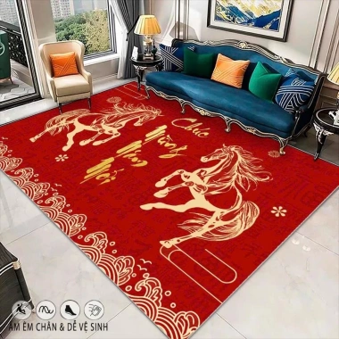 Thảm Trải Sàn Bali 5D mẫu Tết 2.026 - 1.6x2.3 & 2x2m, Giá chỉ 149.000₫, giảm tới 44.700₫