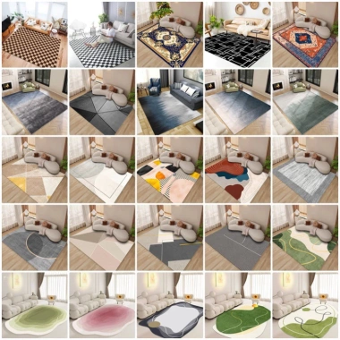 Thảm Trải Sàn Bali Hoạ Tiết Hiện Đại Đế Cao Su Chống Trơn Nhiều Kích Thước Giá 170k