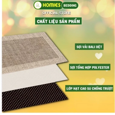 Thảm Trải Sàn Bali HOMIES Bedding Décor Hoạ Tiết 2.025 Basic - Giá 243.600₫, giảm từ 292.320₫, phù hợp phòng khách 5