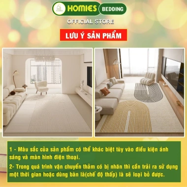 Thảm Trải Sàn Bali HOMIES Bedding Décor Hoạ Tiết 2.025 Basic - Giá 243.600₫, giảm từ 292.320₫, phù hợp phòng khách 9