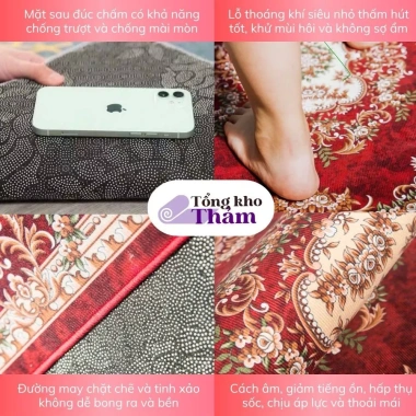 Thảm Trải Sàn Bali Nhung Lì Cao Cấp - Trang Trí Phòng Khách Giá 295k - Tổng Kho Thảm Hà Nội