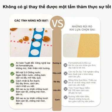 Thảm Trải Sàn Bé Chơi Họa Tiết Hoạt Hình Chống Trơn Chống Phai Êm Mịn An Toàn Bé Giá 195k 6