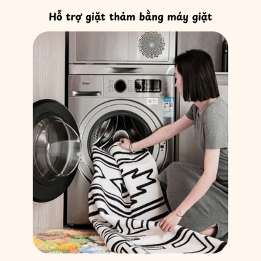 Thảm Trải Sàn Cashmere Lông Cừu AMOS Thảm Dài Chùi Chân Hoạt Hình Phòng Ngủ 65k