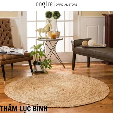 Thảm trải sàn Cói Lục bình ONGTRE tròn cao cấp xuất khẩu tùy chỉnh 60-180cm chỉ 195k