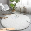 Thảm trải sàn hình tròn lông cừu 1m² - Chụp ảnh, ship nhanh, giá ưu đãi 167k 6