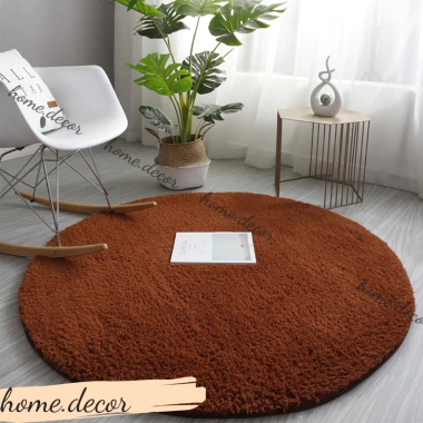 Thảm trải sàn hình tròn lông cừu 1m² - Chụp ảnh, ship nhanh, giá ưu đãi 167k