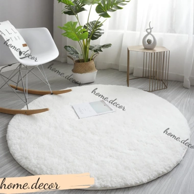 Thảm trải sàn hình tròn lông cừu 1m² - Chụp ảnh, ship nhanh, giá ưu đãi 167k
