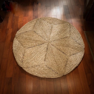 Thảm trải sàn kích thước lớn, thảm cói tròn decor, phù hợp phòng khách, trẻ em, giá chỉ 280.000 VND 4