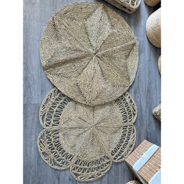 Thảm trải sàn kích thước lớn, thảm cói tròn decor, phù hợp phòng khách, trẻ em, giá chỉ 280.000 VND 9