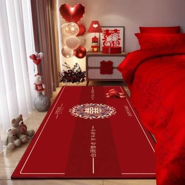 Thảm trải sàn lễ hội màu đỏ 8.538 – Trang trí đám cưới, phòng ngủ, chăn đầu giường, bàn chân gia đình, giảm giá 20%