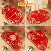 Thảm Trải Sàn Màu Đỏ May Mắn Siêu Thấm Hút SUNBEAM Thảm Lau Chân Decor Phòng Khách Nhà Bếp Giá 52.000đ