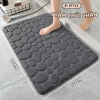 Thảm Trải Sàn Nhà Tắm Thấm Hút Nước - Họa Tiết Đá Nổi, Chống Trơn Trượt, 39.000₫
