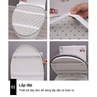 Thảm Trải Sàn Nhà Vệ Sinh Giả Đá Cẩm Thạch 3 Món Cao Cấp Tiện Lợi Thẩm Mỹ Giá Ưu Đãi 132.300