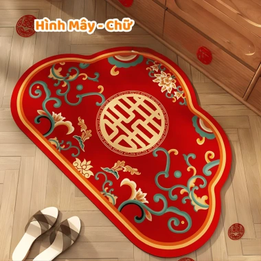 Thảm Trải Sàn Siêu Thấm Hút Đỏ May Mắn – Thảm Lau Chân Tảo Bùn Napas Khô Nhanh, Chống Trượt, Decor Nhà – Giá 52.000₫ 8 Thảm Trải Sàn Siêu Thấm Hút Đỏ May Mắn – Thảm Lau Chân Tảo Bùn Napas Khô Nhanh, Chống Trượt, Decor Nhà – Giá 52.000₫ 8
