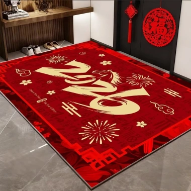 Thảm Trải Sàn Tết Bính Ngọ 2.026 Dày Dặn Chống Trượt Cao Cấp - Giá 149.000 đồng 3