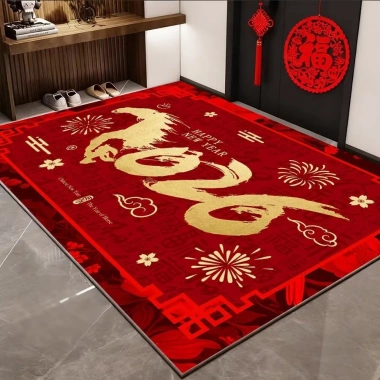 Thảm Trải Sàn Tết Bính Ngọ 2.026 Dày Dặn Chống Trượt Cao Cấp - Giá 149.000 đồng 4