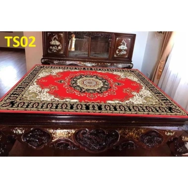 Thảm trải sập chiếu ngựa trống đồng vàng - Giá ưu đãi 250k, chất liệu bền, chống trượt