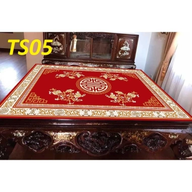 Thảm trải sập chiếu ngựa trống đồng vàng - Giá ưu đãi 250k, chất liệu bền, chống trượt