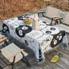 Thảm Trải Sofa Hình Bồ Hồng 2 Mặt Đen Trắng Ngộ Nghĩnh, Dễ Gập Picnic Cắm Trại 7